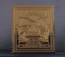 Magyar Királyi Posta 12 filléres aranyozott ezüst bélyegérem