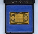 1981-es naptárérem, bélyegérem, sárgaréz bélyegérem