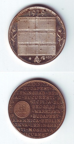 1979-es kerek naptárérem, ezüst naptárérem eüst fémjelzéssel